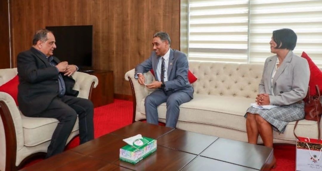 High Commissioner H.E Masood Imad calls on Hon. Hanif Yusoof, Governor of Western Province Governor