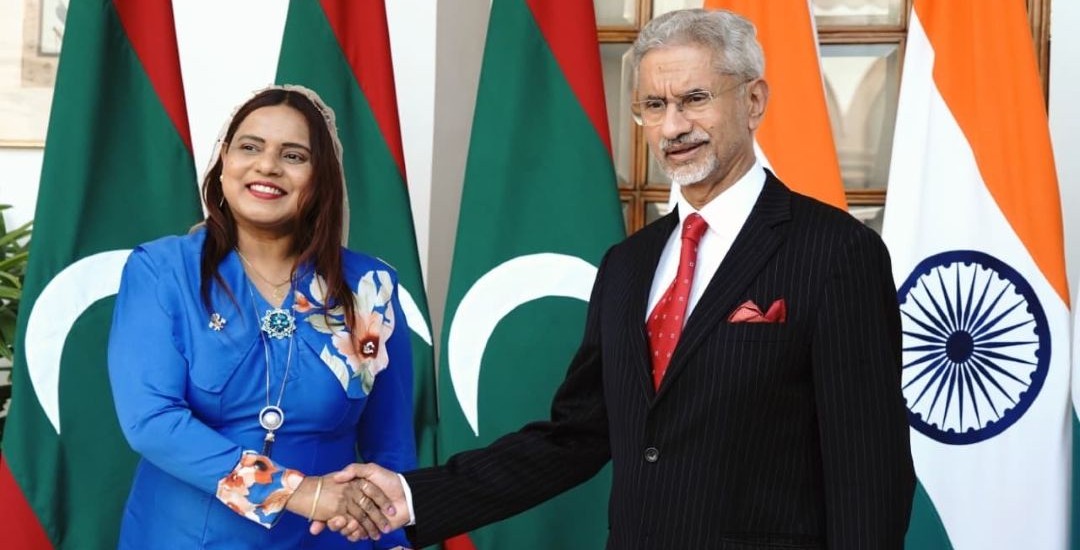 Minister of Foreign Affairs, Iruthisham Adam holds a bilateral meeting with Minister of External Affairs of India, Dr. S. Jaishankar